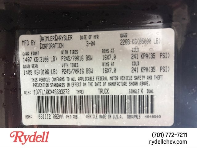 2004 Dodge Dakota Base