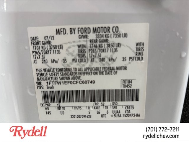 2012 Ford F-150 Lariat