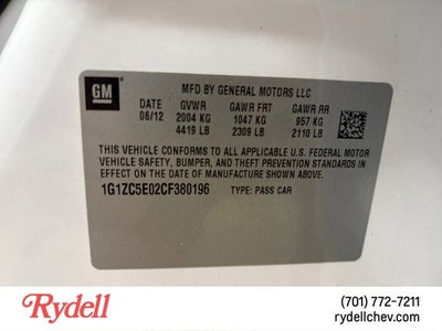 2012 Chevrolet Malibu LT w/1LT