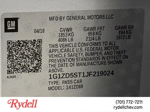 2018 Chevrolet Malibu LT