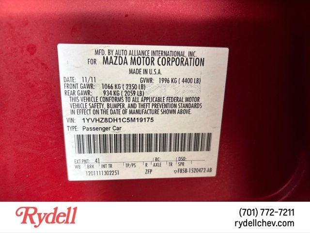 2012 Mazda Mazda6 i Touring