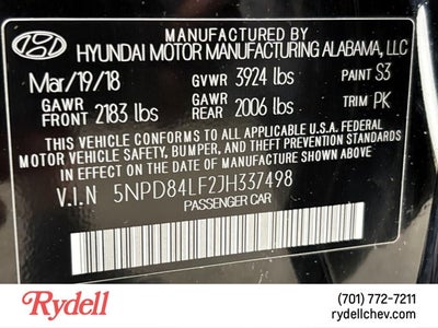 2018 Hyundai Elantra SEL